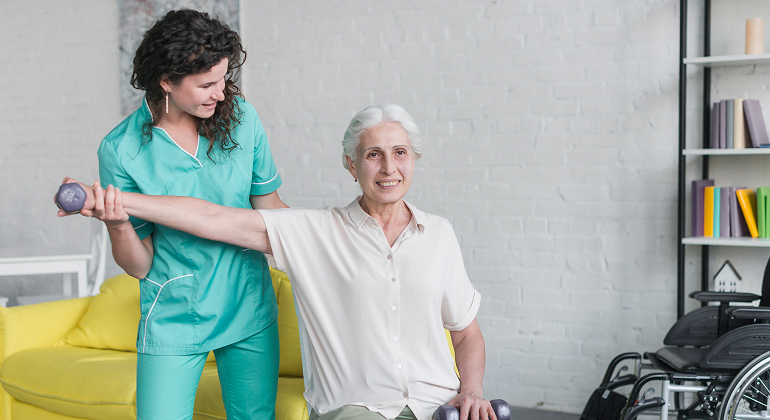 Geriatric physiotherapy at home